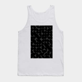 Black Colored Geometric Pattern - Shapes #3 Tank Top